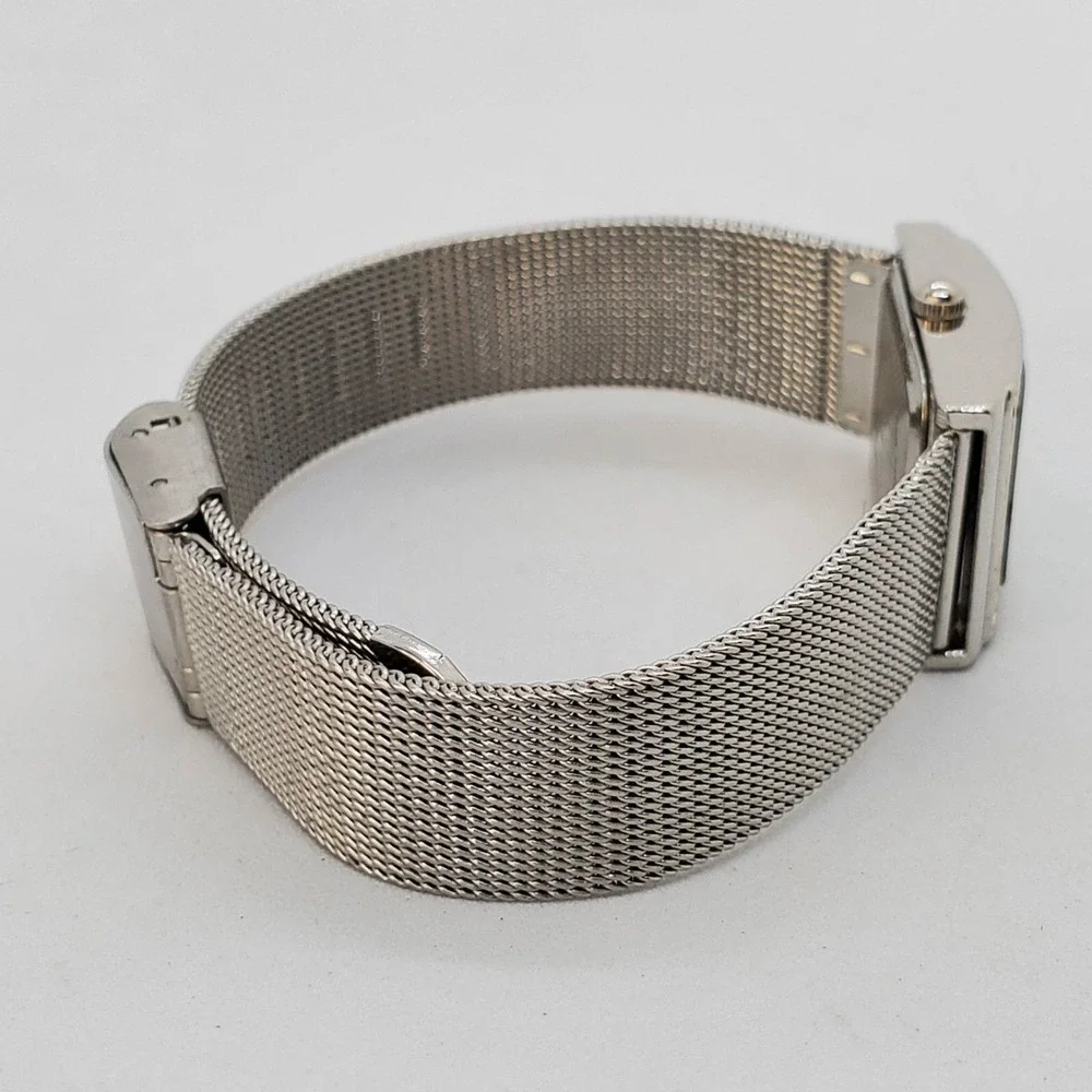 Kim Rogers Women's Watch 20MM MOP‎ Dial Crystal Bezel Gray Mesh Band New Battery